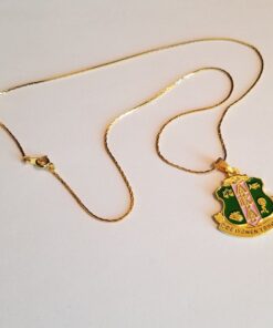Stainless Steel Pretty Girl Shield Pendant Gold Necklace